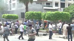 Clashes during clearance of the second sit-in protest near Cairo University News Clip