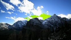 Clouds over mountains Stock Footage