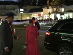 Allison Williams at the 2014 Vanity Fair Oscar Party Hosted By Graydon Carter Stock Footage