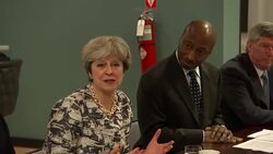 UK PM Theresa May at CEO roundtable News Clip