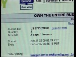 A big chunk of a town is auctioned on Internet News Clip