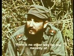 Fidel Castro interview Stock Footage