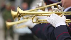 trumpeters military band Stock Footage