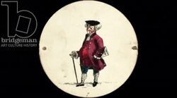 Animated 19th century thaumatrope with man riding a bird Stock Footage