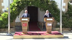 CLEAN : Turkey foreign minister holds talks with Turkish Cypriot leader News Clip