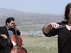 Outdoor Orchestra - Strings Stock Footage