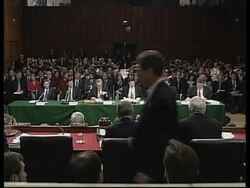 USA: MICROSOFT BOSS GATES QUESTIONED AT SENATE COMMITTEE HEARING News Clip