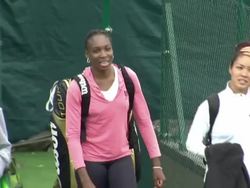 Serena & Venus Williams at Practice Courts News Clip
