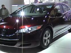 2008 Honda FCX Clarity fuel cell car montage Stock Footage