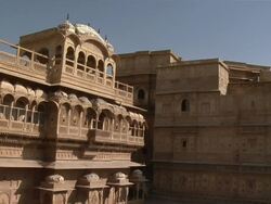 MS, Jaisalmer Fort, Jaisalmer, Rajasthan, India Stock Footage