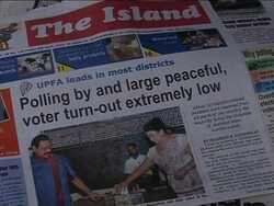 Ruling coalition ahead in early poll results; newspapers, voxpops News Clip