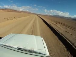 Truck in Bolivian Altiplano, Bolivia Stock Footage