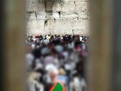 Women's Section of the Western Wall Stock Footage