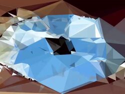 WATCHING YOU : close up, low poly style (WIPE) Stock Footage