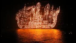 Fireboat show Stock Footage