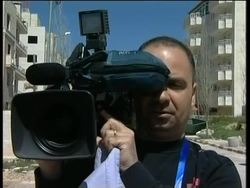 UN chief is shown Israeli settlements, barrier; news conference News Clip