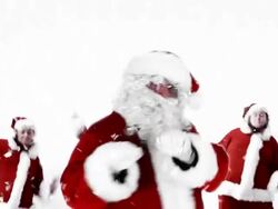 Santa Line Dancing Stock Footage