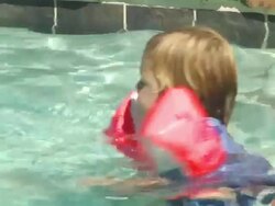 Liam Spelling at the Tori Spelling and Sony NEX Cameras Host Back-to-School BBQ at Los Angeles CA. (Footage by WireImage Video/GettyImages) Stock Footage