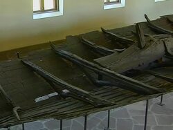 Pan Right Shot Viking Museum Eastern Norway Oslo Norway Stock Footage