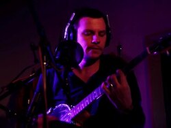 Musician in studio Stock Footage