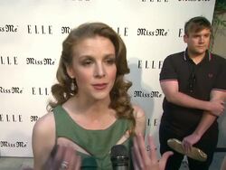 INTERVIEW: Ashley Bell on who she misses and why at Elle Magazine And Sarah Hyland Hosts Songbirds' Miss Me Album Release Party Stock Footage