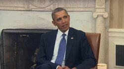 Speaking in the Oval Office, President Barack Obama says Russia is "on the wrong side of history" in Ukraine and its actions violate international law. He says the U.S. is considering economic and diplomatic options that will isolate Russia. (March 3) News Clip