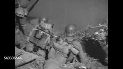 Japanese soldiers rest during Battle of Shanghai News Clip