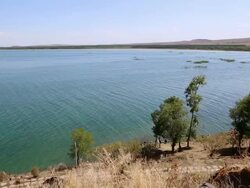 Sevan lake, view of the lake Stock Footage