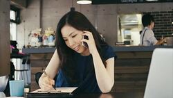 Manager working at cafe Stock Footage