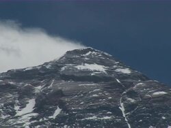 WS CU Establishing shot of Mt. Everest  Stock Footage