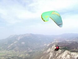 HD: Paraglider Having Fun In The Air Stock Footage