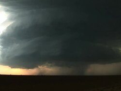 WS View of mothership supercell thunderstorm / Tarzan, Texas, United States Stock Footage