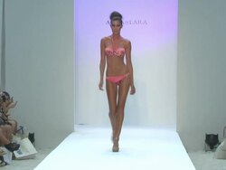 Models walk the runway at Aqua Di Lara Stock Footage