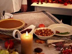 Serving Thanksgiving Turkey Stock Footage