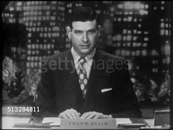 1952: PROGRAM OPEN: Anchor Frank Blair (1915-1995) sitting behind desk on set w/ night cityscape BG, SOT saying tonight a story about waiting for 'Ike', what will be waiting in Washington Sunday, meeting people for & against, visit key spots. Instructional Video