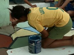 World Cup Murals In Santa Marta Favela Stock Footage