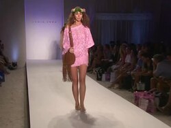 Models walk the runway during the Sonia Vera swimwear 2012 show  Stock Footage
