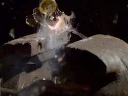 Bulb in exploding vise Stock Footage