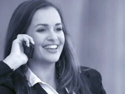 Young Woman On The Phone Stock Footage