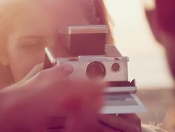 Couple taking photos Stock Footage