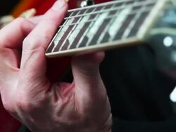 HD Electric Guitar Solo Close-up (4:2:2@100 Mb/s) Stock Footage