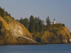 HD Washington coast lighthouse Stock Footage