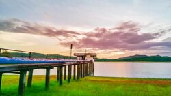 Sunset on Lake Stock Footage