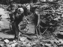 Post War Germany clean up Stock Footage