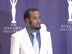 23rd Annual Rock and Roll Hall of Fame Induction Ceremony press room Stock Footage