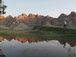 HD video Badlands National Park reflections South Dakota Stock Footage