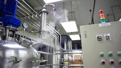 Turbulent rising of factory machinery Stock Footage