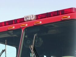 Firefighters, fire trucks on emergency site. Rescue mission, highway accident. Stock Footage