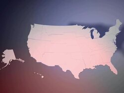 Puzzle assembly of US map  (w/alpha) Stock Footage