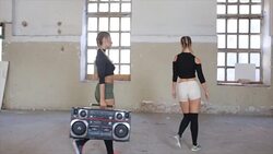 Radio and old school dance Stock Footage